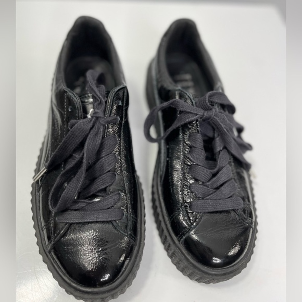 Puma Fenty Rihanna black creeper in black patent leather, NWOB
